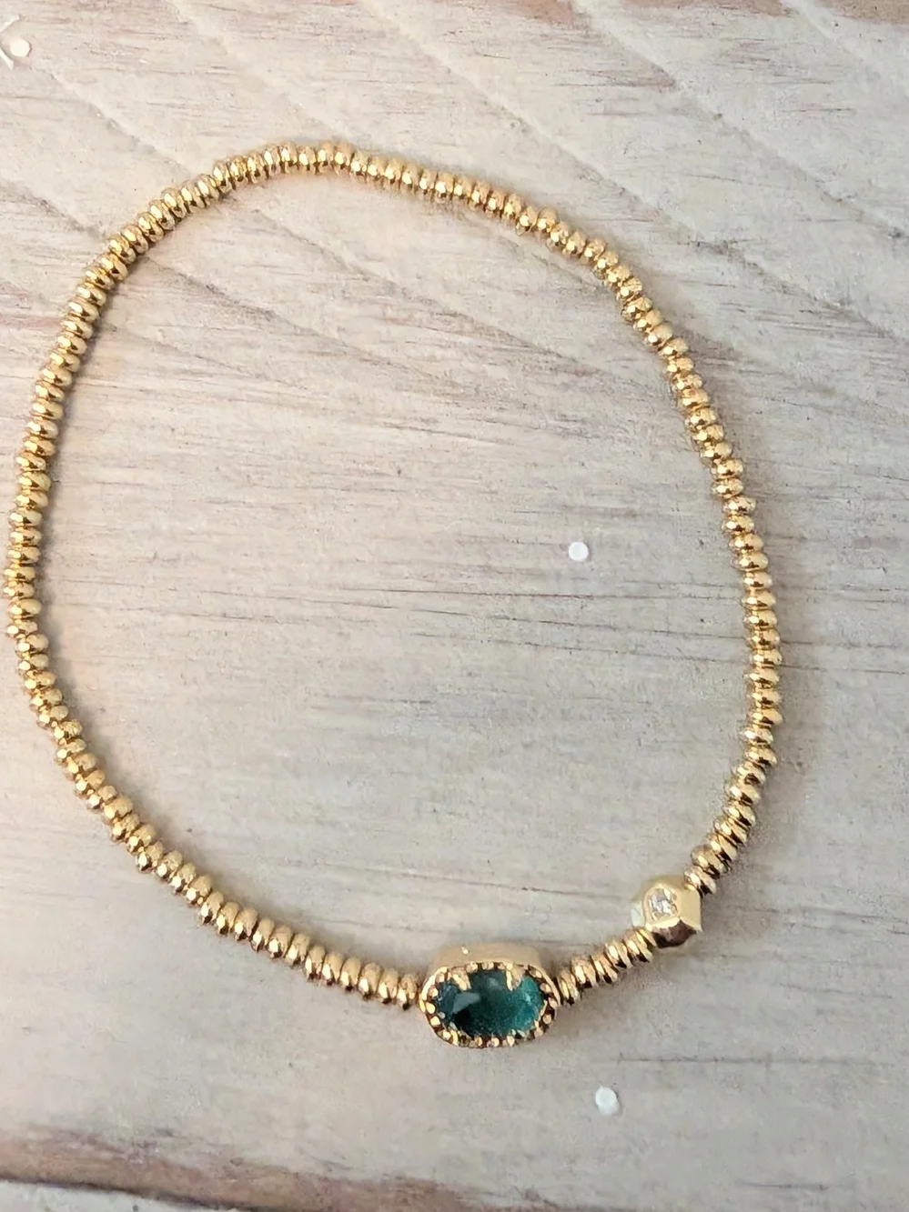 Kendra Scott Emilie Beaded Stretch Bracelet Green - Picture 1 of 1